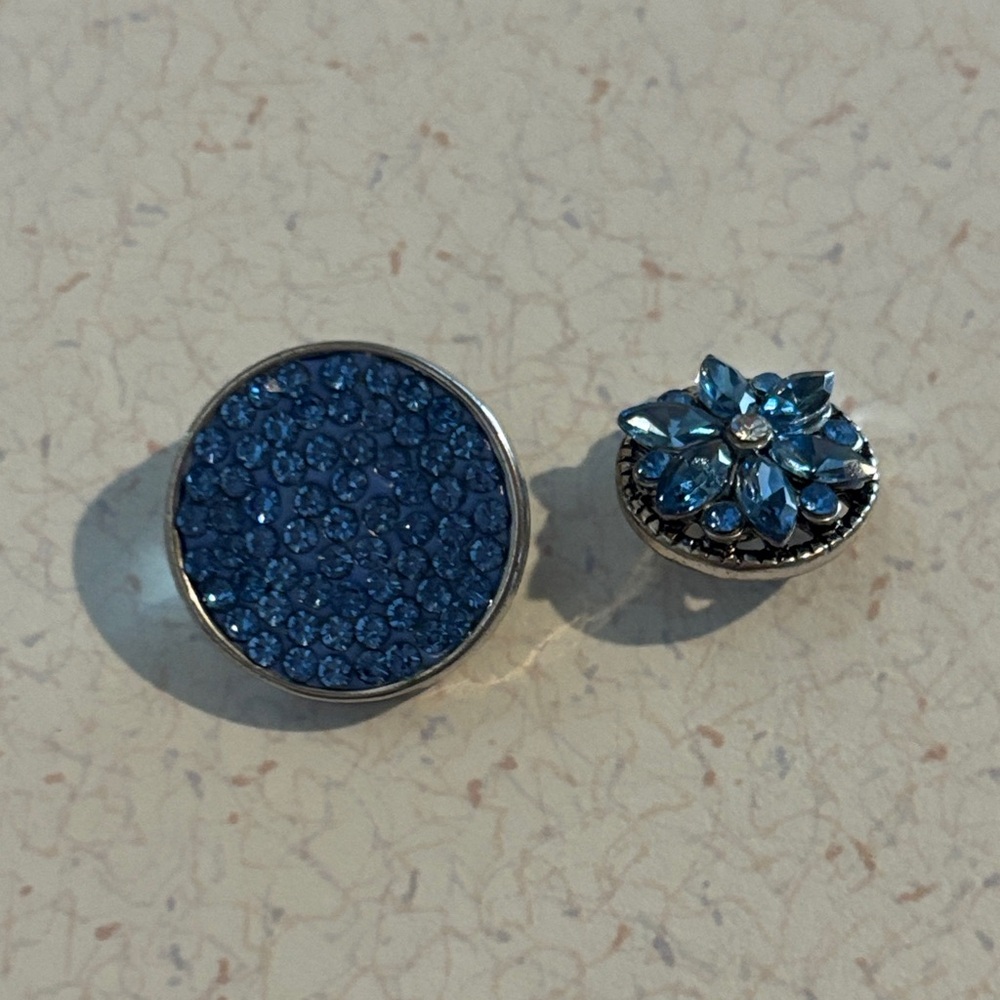 Elegant Blue snap charms